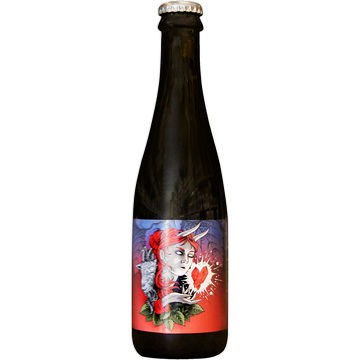 Stowe Public House Doom Witch BA Flanders Red with Strawberries sour ale. Complex sweet and sour flavour with oak character.