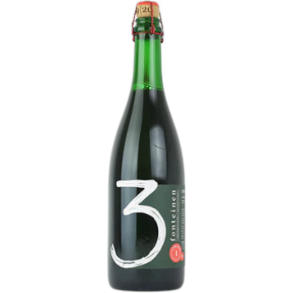 Stowe Public House & Bottle Shop Drie Fonteinen Intens Rood 750ml bottle, a dark green bottle with a green label featuring the number 3 and 'fonteinen' text.