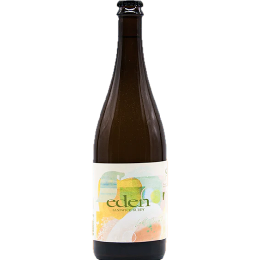 Stowe Public House & Bottle Shop Eden Ciders Sandwich Buddy dry sparkling cider bottle. Citrusy and herbal notes.