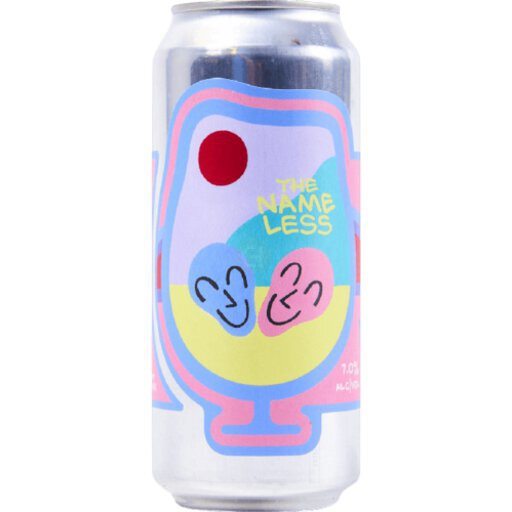 Stowe Public House & Bottle Shop Foam Brewers The Nameless beer can with abstract art and tasting notes of papaya, orange peel, and pine.