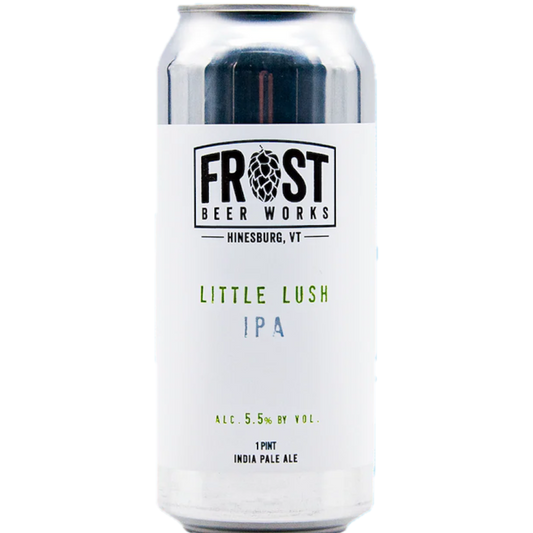 Stowe Public House & Bottle Shop: Frost Beer Works Little Lush IPA can, 5.5% ABV, 1 pint India Pale Ale.