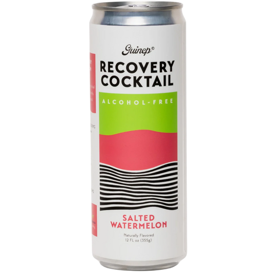 Stowe Public House & Bottle Shop Guinep Recovery Cocktail, alcohol-free, salted watermelon flavor. Clean, calm uplift.