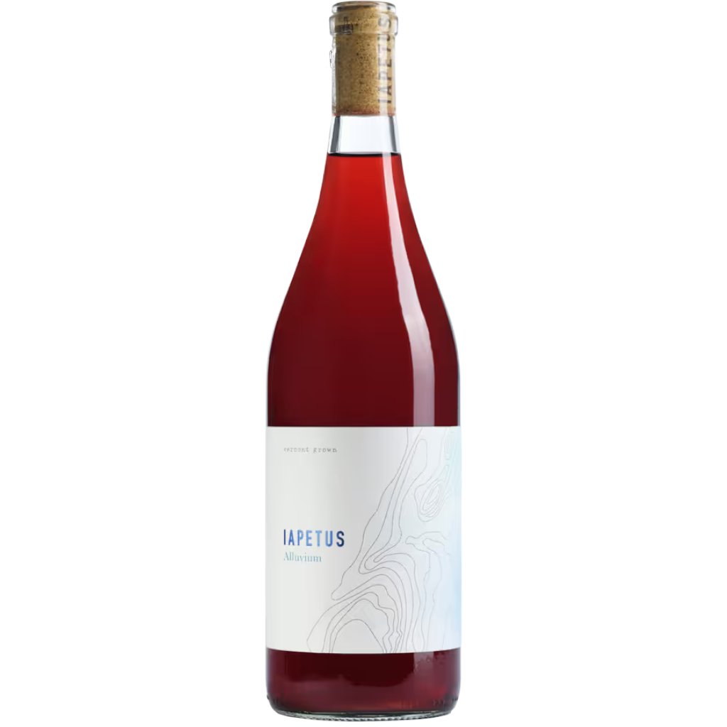 Stowe Public House & Bottle Shop Shelburne Vineyards Iapetus Alluvium unfiltered rose wine with raspberry and cherry notes.