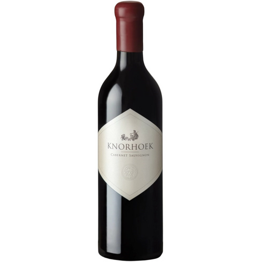 Stowe Public House & Bottle Shop Knorhoek Cabernet Sauvignon wine bottle. Dark red wine with a maroon capsule.