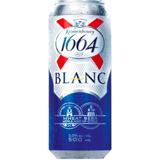 Stowe Public House & Bottle Shop: Kronenbourg 1664 Blanc wheat beer can with citrus and coriander notes.