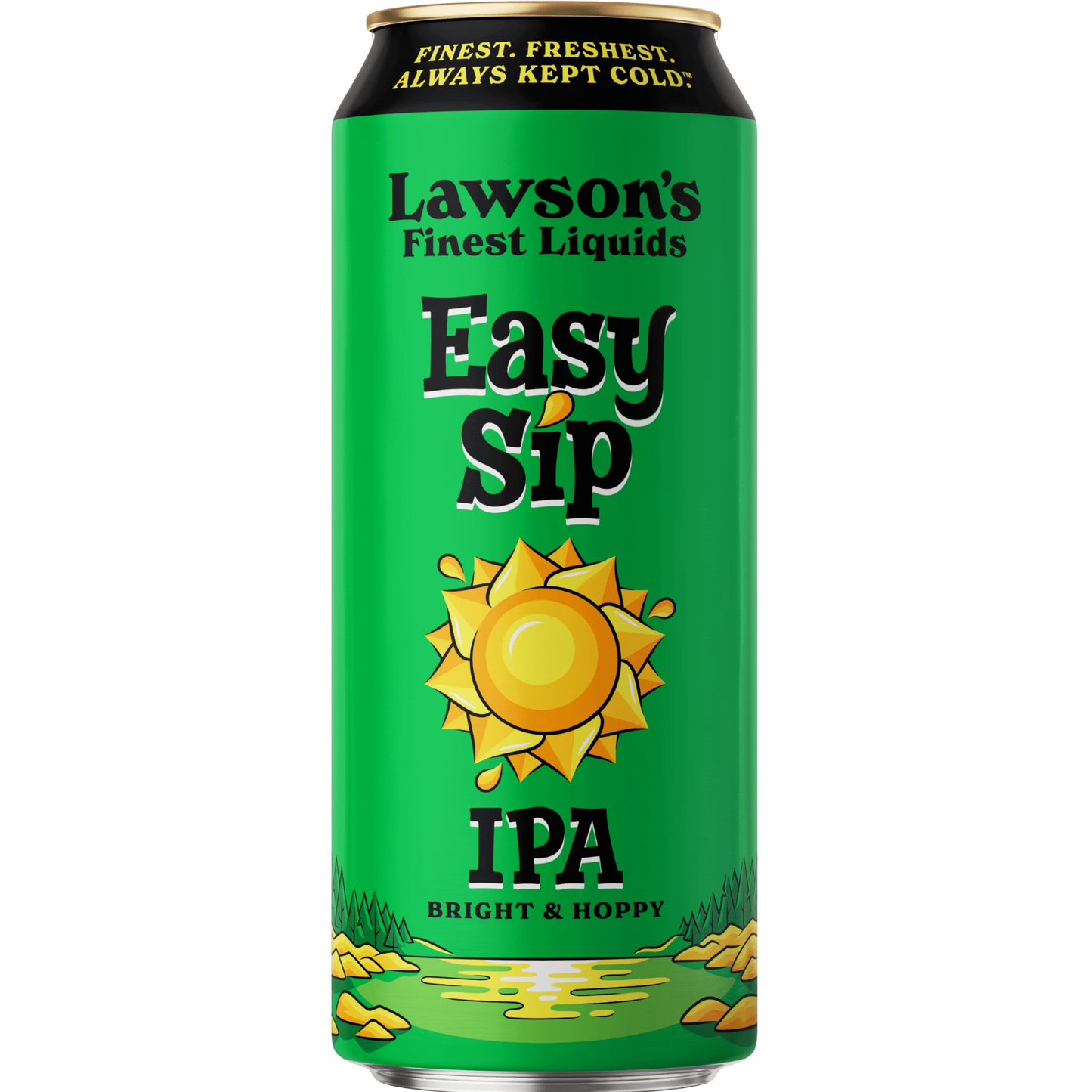 Stowe Public House & Bottle Shop Lawson's Finest Liquids Easy Sip IPA can with a sun graphic and landscape scene.