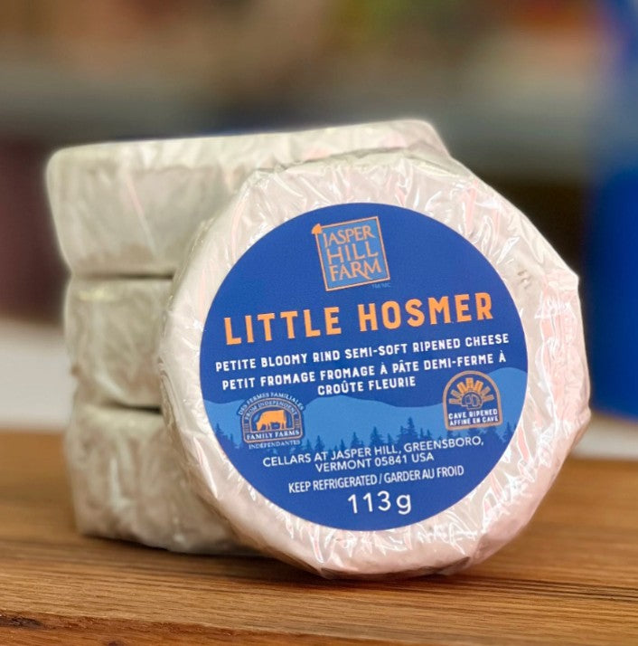 Stowe Public House & Bottle Shop Jasper Hill Farm Little Hosmer bloomy rind semi-soft cheese with a gooey core.