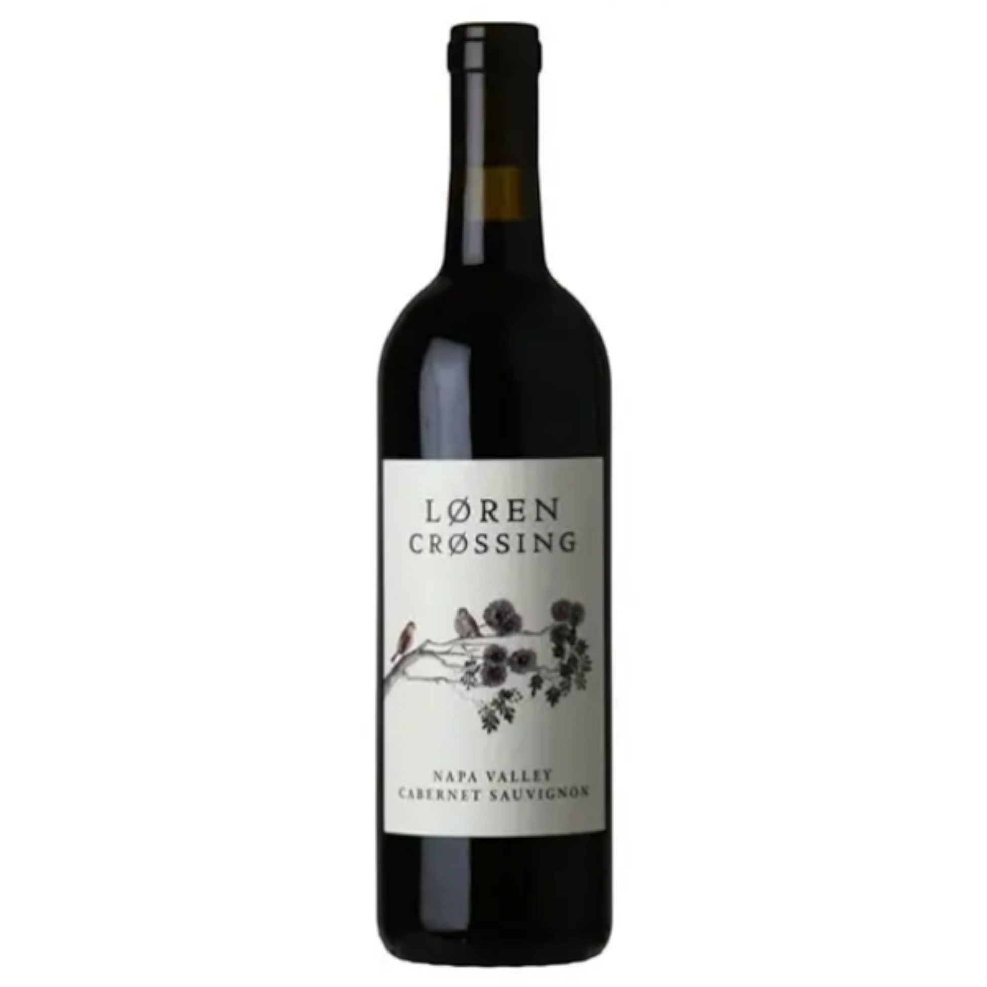 Stowe Public House & Bottle Shop: Loren Crossing Napa Cabernet Sauvignon wine bottle with notes of plum, blackberry, and pepper.