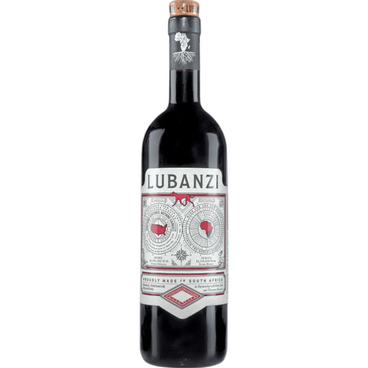 Stowe Public House & Bottle Shop Lubanzi Rhone Red Blend wine bottle. Features black fruit, spice, and floral notes.