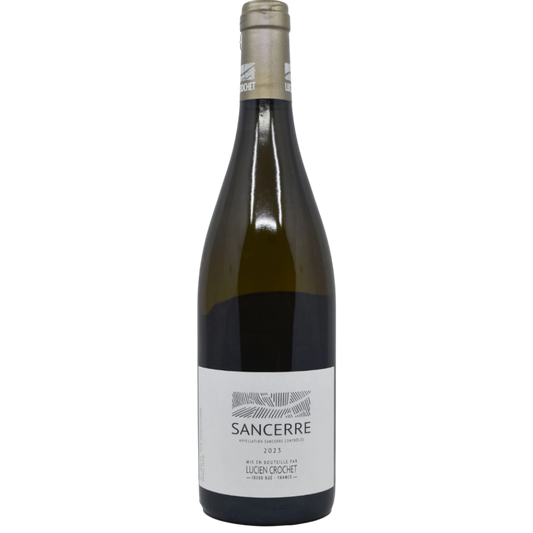 Stowe Public House & Bottle Shop: Domaine Lucien Crochet Sancerre 2023 white wine bottle. Classic, terroir-driven Loire Valley wine with notes of black currant, white stone fruits, and yuzu.