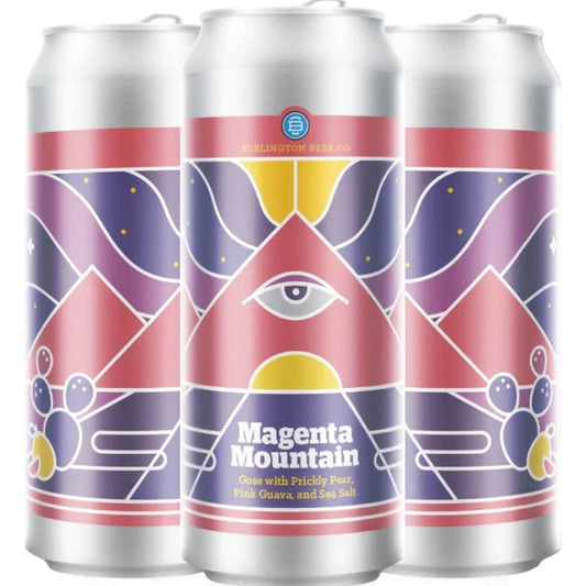 Stowe Public House & Bottle Shop: Burlington Beer Co. Magenta Mountain Gose with Prickly Pear, Pink Guava, and Sea Salt beer can.