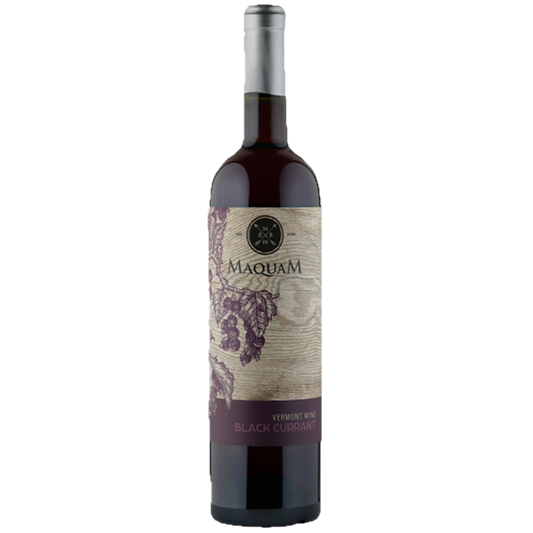 Stowe Public House & Bottle Shop Maquam Black Currant wine, garnet hue, complex berry and oak notes, aged in French oak barrels.