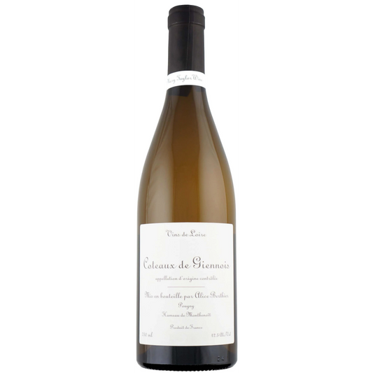 Stowe Public House & Bottle Shop Mary Taylor Coteaux de Giennois Sauvignon Blanc wine bottle. Gold color, 750ml, 12.5% ABV.