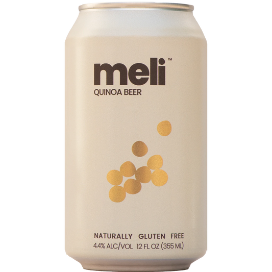 Stowe Public House & Bottle Shop Meli Quinoa Beer can, naturally gluten-free with 4.4% ABV.