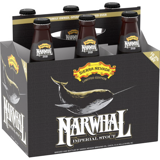 Stowe Public House & Bottle Shop: Sierra Nevada Narwhal Imperial Stout 6-pack bottles, 10.2% ABV, limited edition.