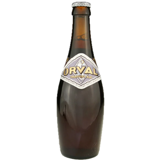 Stowe Public House & Bottle Shop Orval Trappist Ale beer bottle, 6.2% ABV, brewed with hops and yeast.