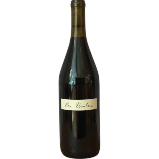 Stowe Public House & Bottle Shop: Owen Roe Syrah Ex Umbris wine bottle with a cream label. Dark glass bottle.