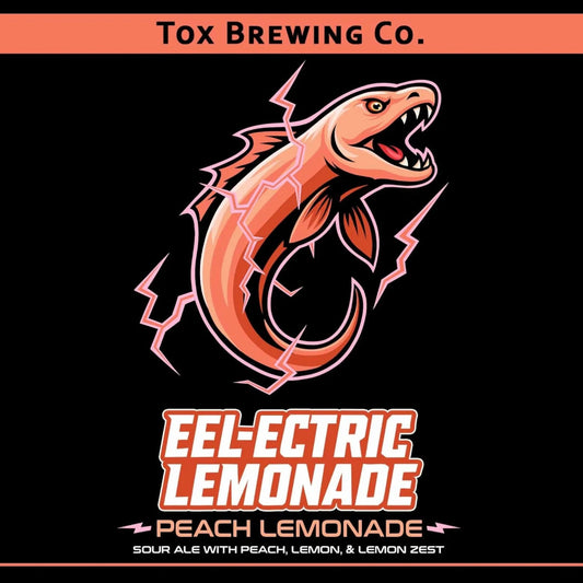 Stowe Public House & Bottle Shop Eel-ectric Peach Lemonade Fruited Sour Ale with peach, lemon, and lemon zest.