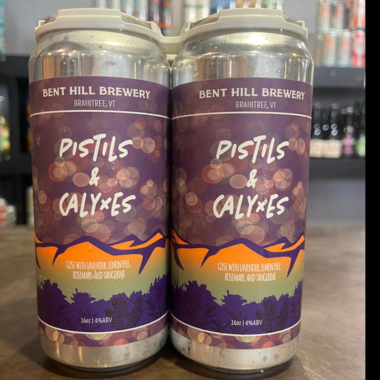 Stowe Public House & Bottle Shop Bent Hill Brewery Pistils & Calyxes Gose with tangerine, rosemary, lavender, and lemon peel.