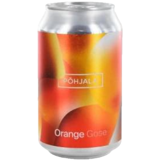 Stowe Public House & Bottle Shop: Põhjala Brewery Orange Gose can with vibrant orange and yellow abstract design, brewed with oranges, coriander, and salt.