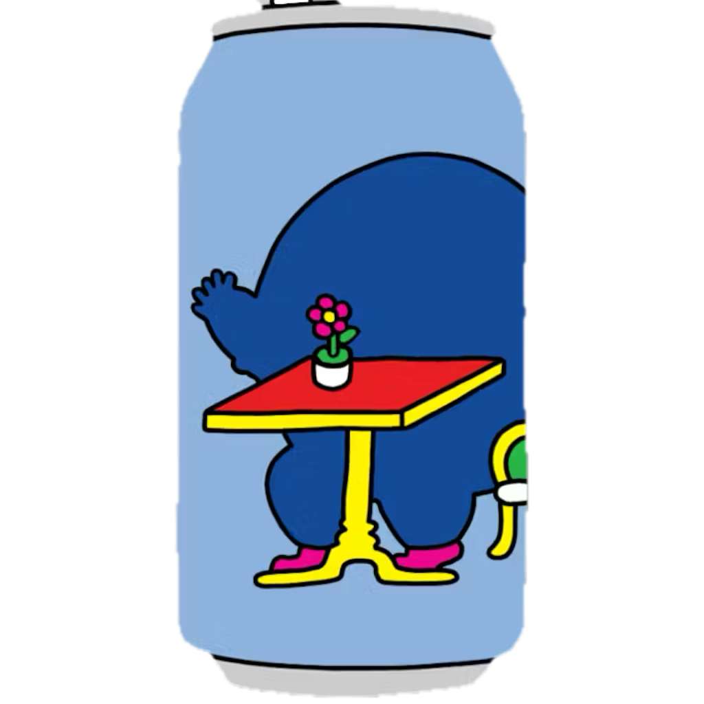 Stowe Public House & Bottle Shop Prairie Artisan Blueberry Boyfriend sour ale can with blueberry and lemon zest illustration.