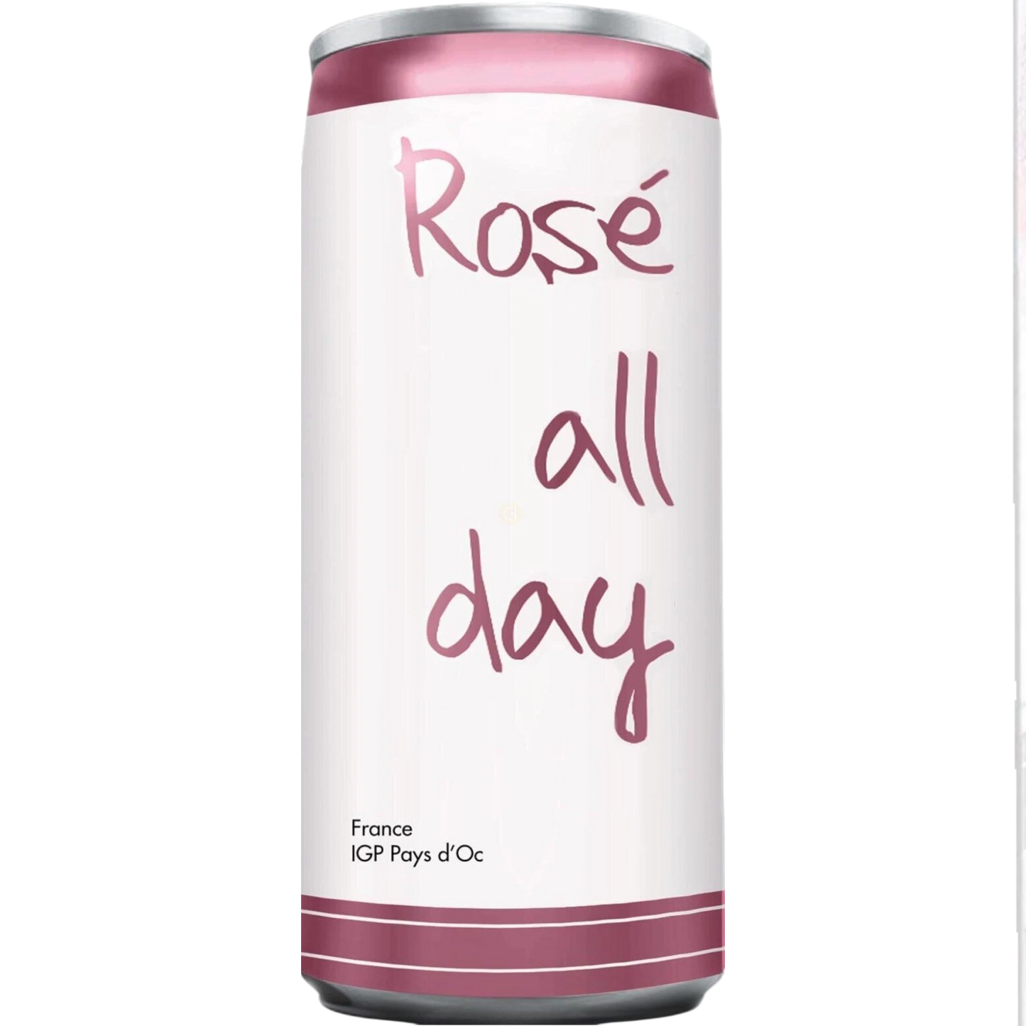 Stowe Public House Rosé All Day Pays d'Oc canned rosé, crisp and dry with strawberry and watermelon notes.