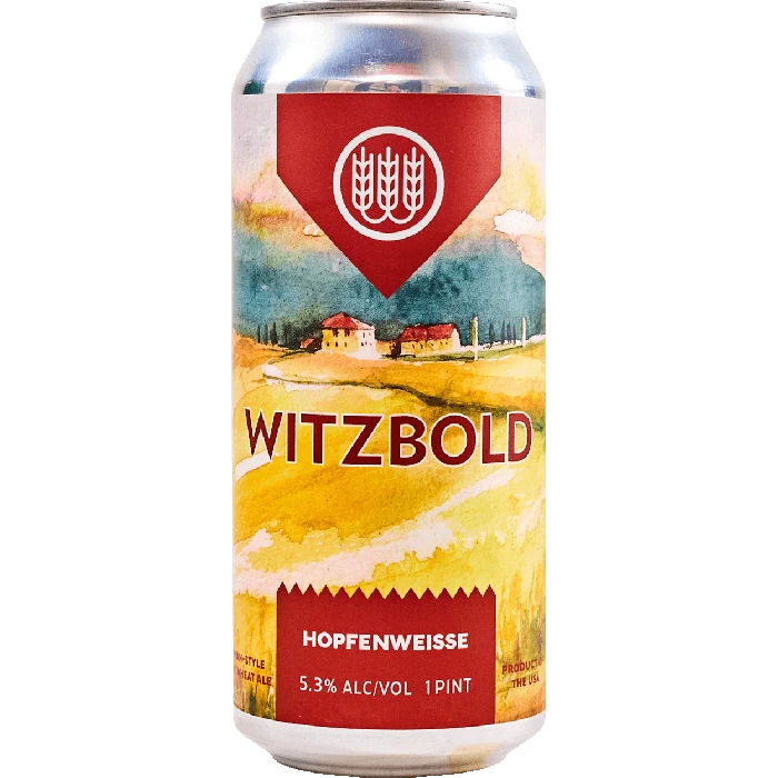 Stowe Public House & Bottle Shop Schilling Beer Co. Witzbold Hopfenweisse can. Silky, hoppy Hefeweizen with citrus, banana, vanilla, and clove notes.