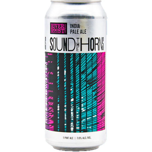 Stowe Public House & Bottle Shop River Roost Brewery Sound the Horns India Pale Ale can. Features Citra single hop and dry hopping.