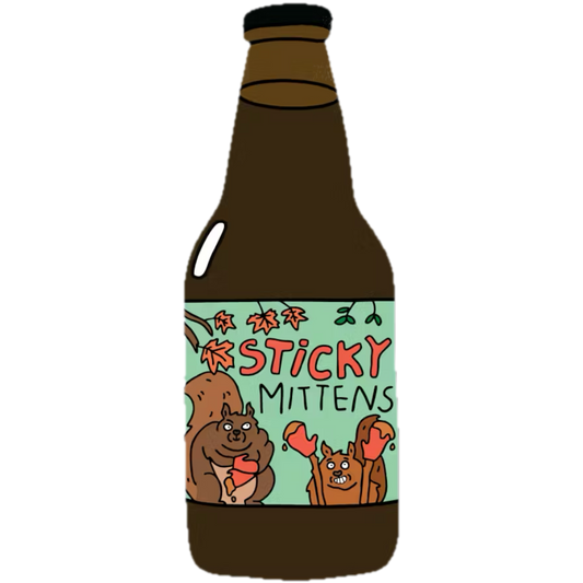 Stowe Public House & Bottle prairie artisan ales Sticky Mittens Bourbon Barrel Aged Imperial Stout with cinnamon and maple roasted pecans.