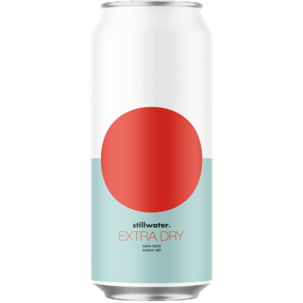 Stowe Public House & Bottle Shop Stillwater Extra Dry sake style saison ale can with red circle design.