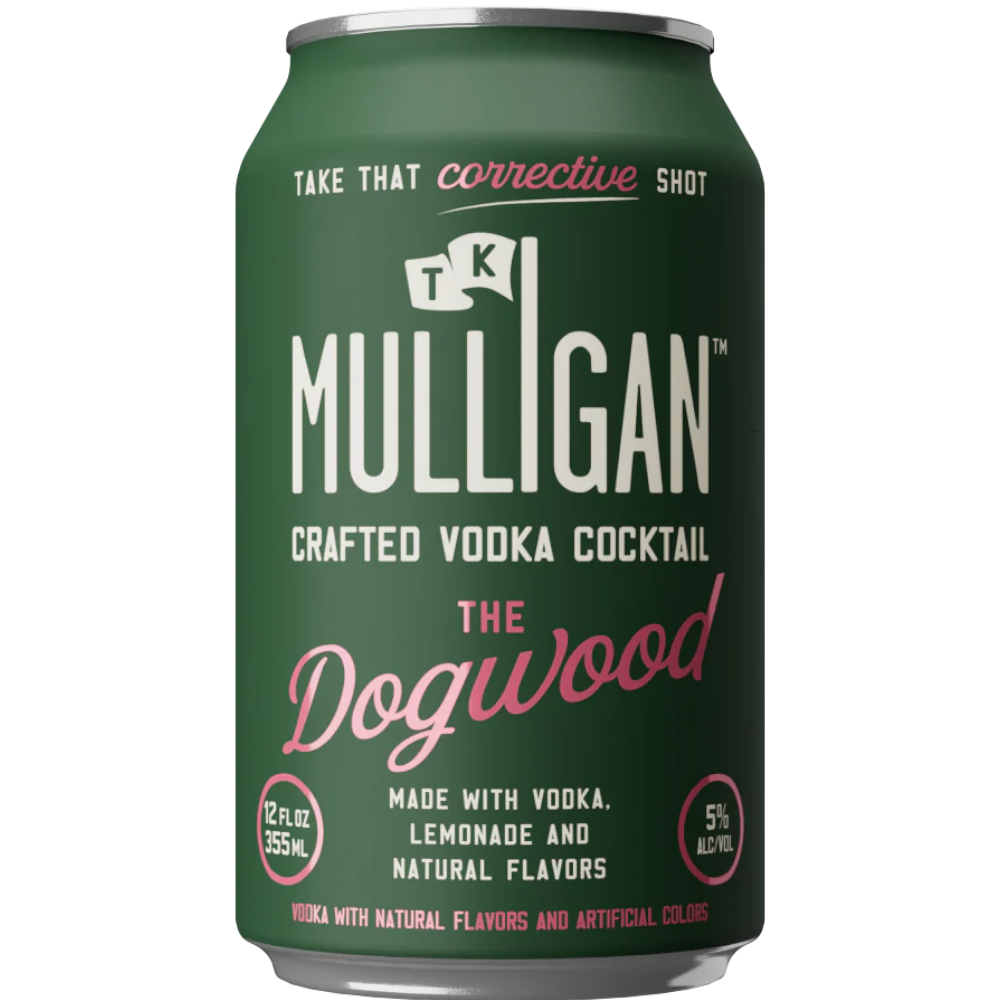 Stowe Public House & Bottle Shop TK Mulligan Dogwood crafted vodka cocktail with lemonade and natural flavors, 5% ABV.