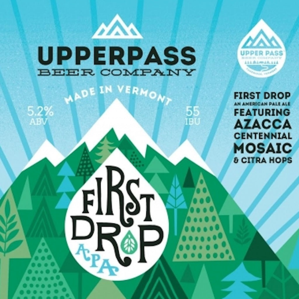 Stowe Public House & Bottle Shop Upper Pass Beer First Drop An American Pale Ale featuring Azacca, Centennial, Mosaic & Citra hops.
