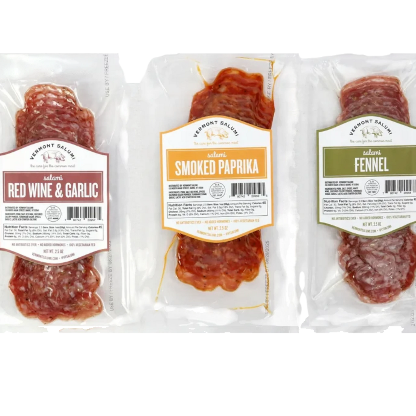 Stowe Public House & Bottle Shop Vermont Salumi Red Wine & Garlic salami, sliced and packaged.