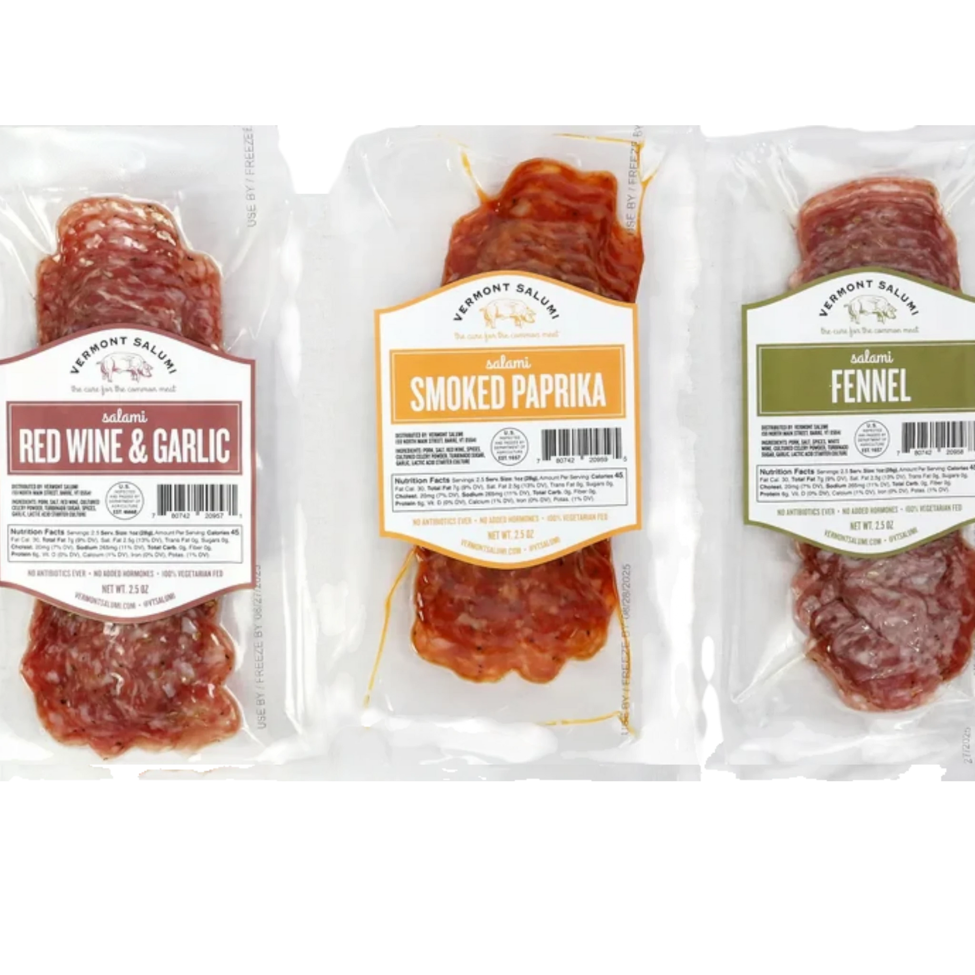 Stowe Public House & Bottle Shop Vermont Salumi Red Wine & Garlic salami, sliced and packaged.