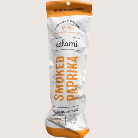 Stowe Public House & Bottle Shop Vermont Salumi Smoked Paprika salami chub, pork raised without antibiotics, 4 oz.