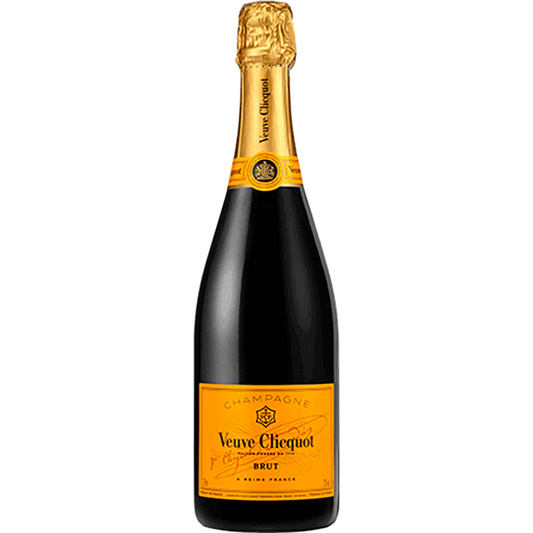 Stowe Public House & Bottle Shop Veuve Clicquot Brut champagne bottle with gold foil and orange label.