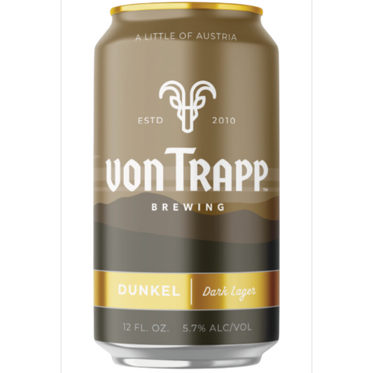Stowe Public House & Bottle Shop von Trapp Brewing Dunkel dark lager can. Robust malt notes of caramel and chocolate.