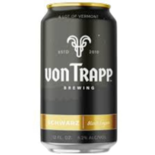 Stowe Public House & Bottle Shop von Trapp Brewing Schwarz black lager can. Crisp, balanced with roasted malts and noble hops.