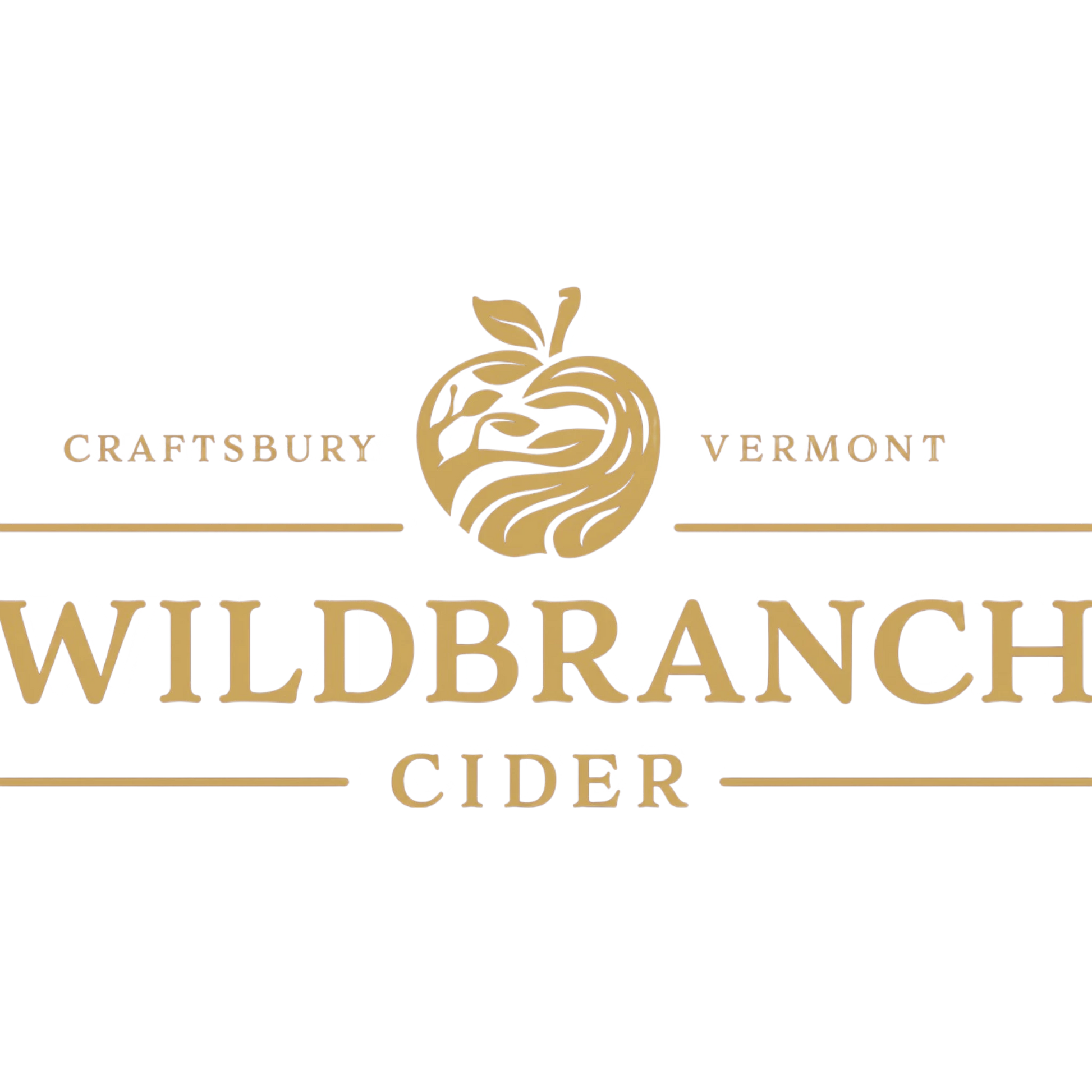 Wildbranch Cider Hewe's Virginia Crab single varietal cider logo with apple graphic. Stowe Public House & Bottle Shop.