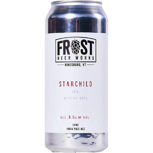 Stowe Public House & Bottle Shop Frost Beer Works Starchild IPA can with tropical aroma from New Zealand hops.
