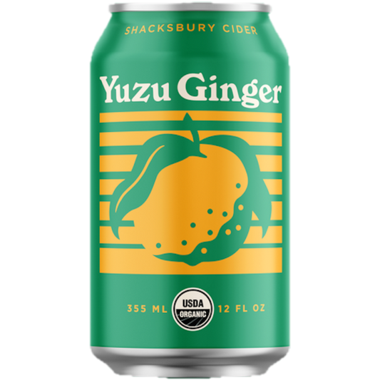 Stowe Public House Yuzu Ginger organic apple cider with yuzu and ginger. Zesty and fresh.